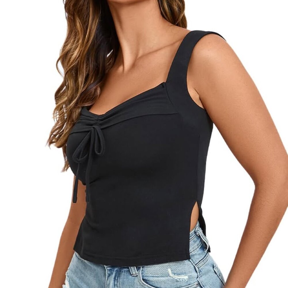 CICIDUDU Womens Tank Top Backless Crop Sleeveless Sexy Cute Cropped Tops Bustier